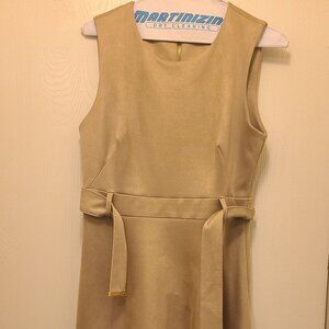Women’s Calvin & Klien Camel Tan Velveteen Swing Dress w’ Belt